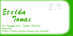 etelka tomai business card